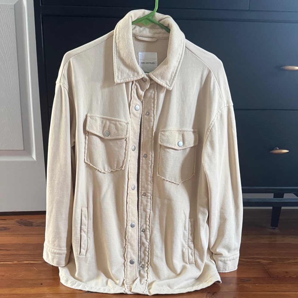 Avec Les Filles Cream Utility Jacket